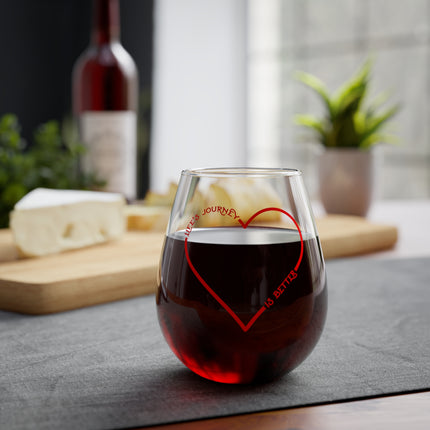 Stemless Wine Glass, 11.75oz - Love