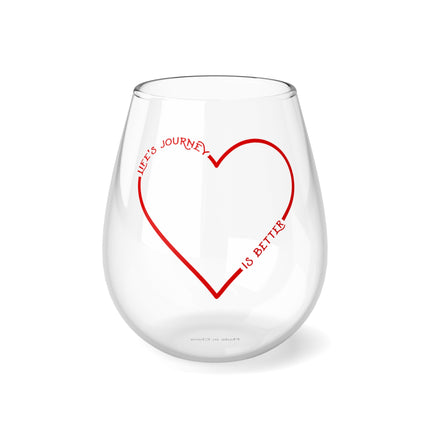 Stemless Wine Glass, 11.75oz - Love