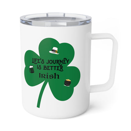 2 Tone Insulated Coffee Mug, 10oz - Irish