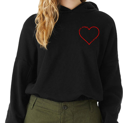 Women's Cinched Hoodie - Heart