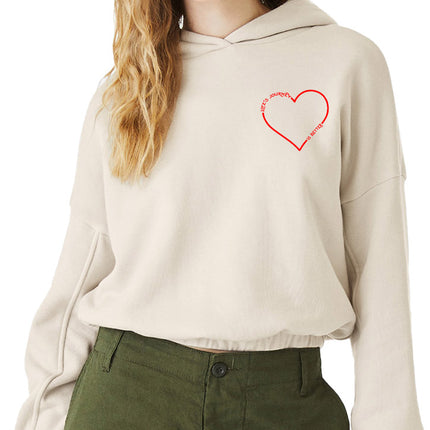 Women's Cinched Hoodie - Heart