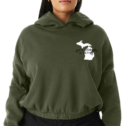 Women's Cinched Hoodie - Michigan